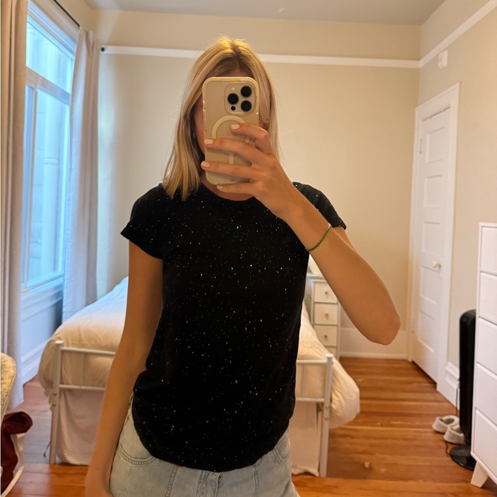Black Sparkle Women's Top GAP size XS